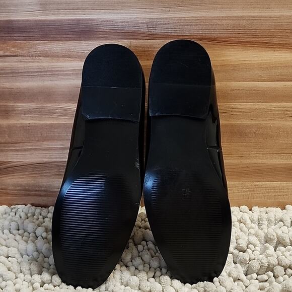 BP BLACK PATENT FAUX LEATHER LOAFERS MENS SIZE 7.5 NWOB - Picture 9 of 16